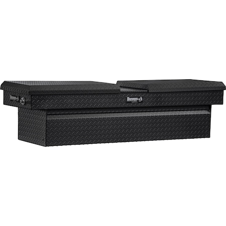 Buyers Products 18x20x71 Inch Textured Matte Black Diamond Tread Aluminum Gull Wing Truck Box 1722410